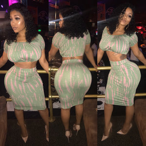 Baby Green And Baby Pink Tye Dye Set