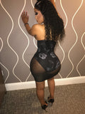 Black/ White Mini dress with built in underliner