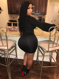 Black Mini Dress With Gold Studs