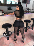 Black/White 2 Piece Resort Wear (built in shorts)