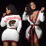 Blind For Love White "Gucci" Robe Or Can Be Worn As A Dress. Built In Swarvoski Crystals On The Back