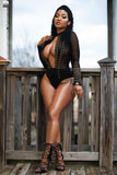 Black With Gold Accessorized Snap Crotch Romper/bodysuit/top "High Quality"