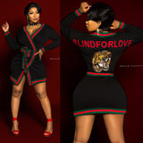 Blind For Love "Gucci" Robe or can be worn as a dress.. Built in Swarovski crystal on the back