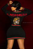 Blind For Love "Gucci" Robe or can be worn as a dress.. Built in Swarovski crystal on the back