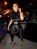 2Piece Black With Gold Sparkles With SeeThru Mesh Material On The Sides (BOTTOMS ONLY NO TOP INCLUDED\)