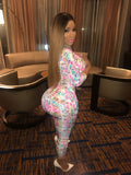 Pink Colorful Bodysuit