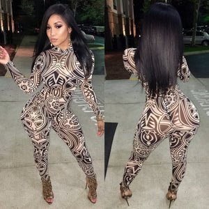 Tribal Black/Nude Bodysuit