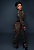 Ms. Gold/Black Detailed 2 Piece Set BOTH TOP AND BOTTOM "HIGH QUALITY MATERIAL"