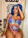 Multi colored snap crotch Onesie