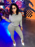 Grey one piece bodysuit