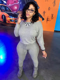 Grey one piece bodysuit