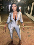Grey/Silver Collared Bodysuit “High Quality”