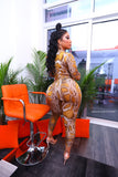 Mustard SnakeSkin Bodysuit