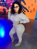 Grey one piece bodysuit