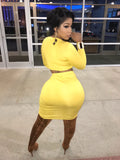 Mustard shingled 2 piece mini dress set TOP NO BOTTOM INCLUDED