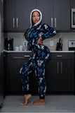 Blue Hoodie Snow Man Christmas Onesie