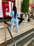 Lite Blue Distressed Jean Set