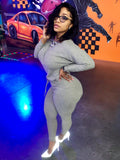 Grey one piece bodysuit