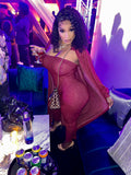 Burgundy 2 Piece Sweater Set