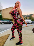 Hot Pink Army Fatigue 3 piece sports wear