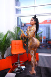 Mustard SnakeSkin Bodysuit