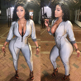 Grey/Silver Collared Bodysuit “High Quality”