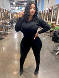 Black knitted Sweater 2 Piece Set