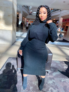 Black 2 Piece Sweater Set