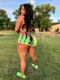 Neon  colorful 2 piece set