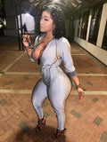 Grey/Silver Collared Bodysuit “High Quality”