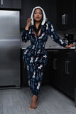 Blue Hoodie Snow Man Christmas Onesie