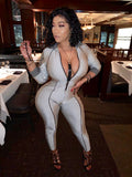 Grey/Silver Collared Bodysuit “High Quality”
