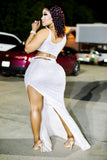 Nude Sequin Gown