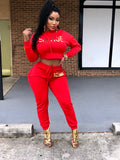 2 Piece Red "Savage" Hoodie Set "High Quality"