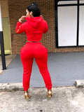2 Piece Red "Savage" Hoodie Set "High Quality"