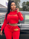 2 Piece Red "Savage" Hoodie Set "High Quality"
