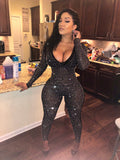 Copy of Black Mesh Swarvoski Crystal Bodysuit "High Quality"