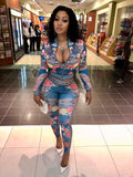 Teal Colorful 2 piece set "High Quality" TOP ONLY BOTTOMS NOT INCLUDED